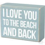 Block Sign - Beach and Back