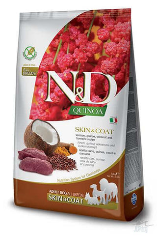 Farmina N&D Quinoa SKIN & COAT - Vension, Quinoa, Coconut and Turmeric recipe Dry Dog Food