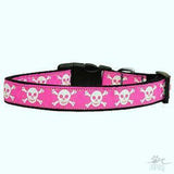 Handmade: Pink-White Skulls Collar