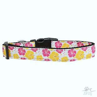 Handmade: Pink and Yellow Hibiscus Collar