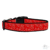 Handmade: Red and White Swirl Collar