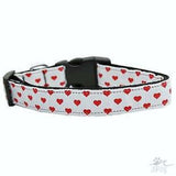 Handmade:White and Red Hearts Collar
