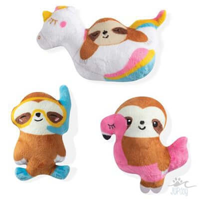 Summer Sloths 3 Piece Small Dog Toy Set