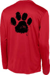 UV 30 Sun Protection LS Men's T-Shirt - Big Paw Print (2 Awesome Colors)