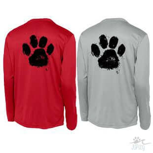 YOUTH Long Sleeve Paw Design (multiple color options)