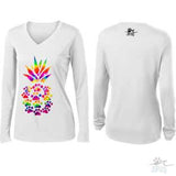 UV 30 Sun Protection LS Women's T-Shirt Tie Dye Pineapple (3 AWESOME colors)