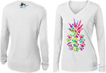 UV 30 Sun Protection Women's LS V-Neck (3 AWESOME designs)