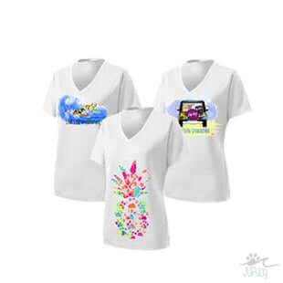 UV 30 Sun Protection Women's SS V-Neck (3 AWESOME designs)